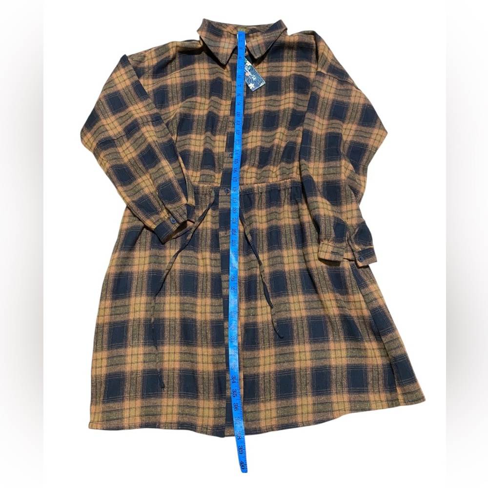 Blooming Jelly Plaid Long-Sleeve Dress NWT - Picture 3 of 6